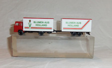 11.25 D1 Wiking Magirus 100 D 7 Lastzug mit Tandemanhänger H0 Modellauto 1:87