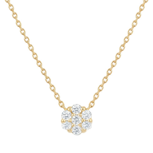 Halskette 585 gold zirkonia - 585,