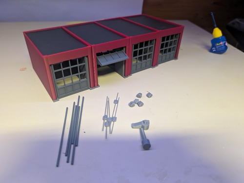 Gebäude lkw garage - 1:87,
