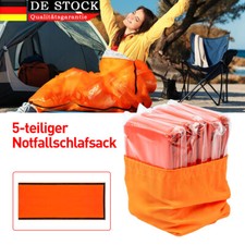 5X Biwaksack Notfallzelt Rettungsdecken Wasserdicht Notfall Überleben Schlafsack