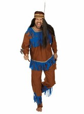 Indianer mit blauen Fransen -