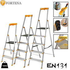 Stehleiter Haushaltsleiter mit Ablage 150kg Leiter 5,4,3 Stufen Norm EN131