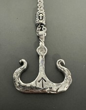 Anhänger Rune Tiwaz Schmuck Wikinger Schiff Nagelfar Mannaz  Mjölnir Unikat
