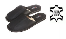 Herren Echtleder Leder HausSchuhe  Pantoffeln Latschen Schlappen Gr.40-46 #247#