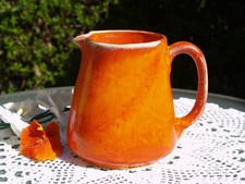 Krug Keramik orange Milchkrug