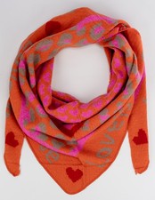 Leo Damen Dreieckstuch Winter Schal Love Herz Strick Weich Wolle Kaschmir D817