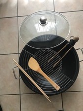 WOK Edelstahl antihaftbeschichtet mit Deckel, Elektroherd, Gasherd