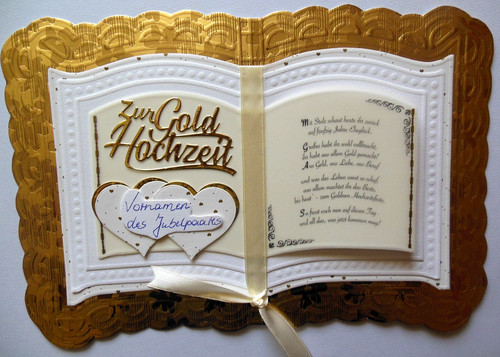 Karte zur goldenen - , hochzeit