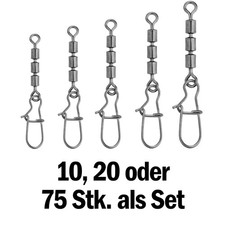 Highspeed Dreifachwirbel Duo-Lock Snap, 3-17 kg, Forellen Wirbel Angel