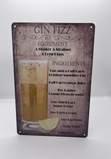 Blechschild cocktail gin fizz - blechschild,