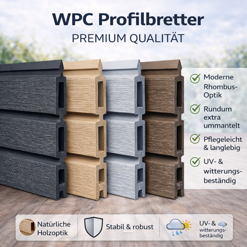 Wpc sichtschutz einzelprofil - wpc,