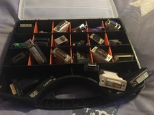 Konvolut Adapter Computer PC in Aufbewahrungsbox