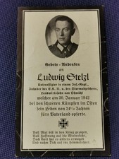 Sterbebild death card Stelzl