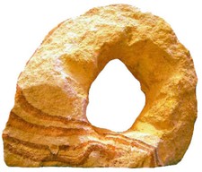 Regenbogen Lochgestein 1 Loch, Aquariumdekoration, Dekoartikel