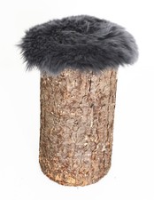 Lammfell Kissen rund /