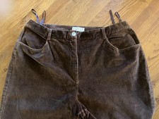 Damen Feine Cordhose Gr. 46 Braun Bundfaltenhose Buisiness Herbst / Winter Hose