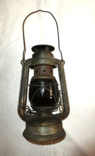 Uralte Petroleumlampe BAT No 158 Glas rot dunkelrot Sturmlaterne Made in Germany