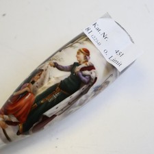 Rarität Gräfin Elisabeth von Thüringen Porzellankopfpfeife, 13 cm, 19. Jhd.  D57
