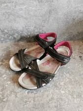 Superfit Sandalen Gr. 35 Schwarz Mädchen Klettverschlüsse Echtleder