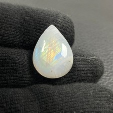 Mondstein Regenbogen Cabochon Anhänger quer gebohrt Nr. 4955