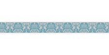 Tapetenbordüre Borte Barock grau türkis selbstklebend 30389-1 (48,64€/1qm)