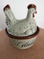 Schramberg Keramik Dose Huhn, Vintage.