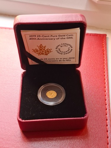 2019 gold kanada 25 cent - gold,