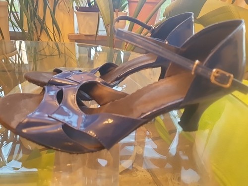 Tanzschuhe blau lackleder - blau,