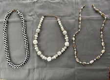 Modeschmuck,  Konvolut, 3 Ketten Vintage mit verschiedenen Materialien