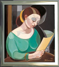 Briefleserin 1973 Ölgemälde