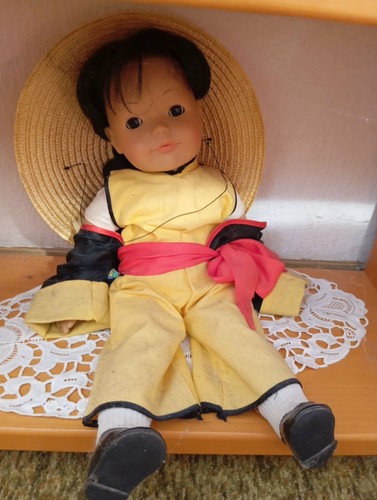 Vintage sammlerpuppe gelber - vintage,