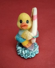Ente auf Surfbrett Mini Figur als Mitbringsel Deko Geschenk