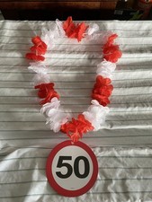 Geschenk zum 50.Geburtstag Verkehrsschild 50, Neuwertig zum Umhängen