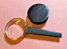 Lupe Eschenbach Handlupe Etui Goldrand (?) Pat. PXM gemarkt W. GERMANY