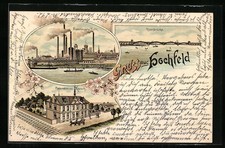 Lithographie Hochfeld, Restauration von Keusch, Niederrheinische Hütte und Rhei 