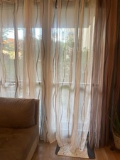 8 Gardinen Chiffon von My Home Otto 4 Dunkle 4 Helle Farbe Creme /Choco Ösen 