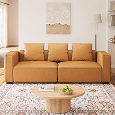 220 cm Kunstleder Sofa Couch