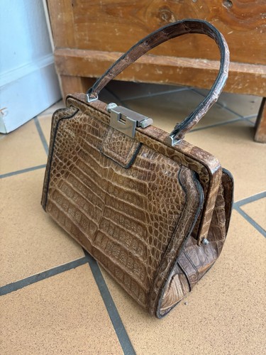 Vintage krokodilleder - vintage,