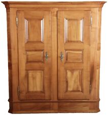 Antiker Biedermeierschrank Kirschbaum mit 18 Kassetten um 1800