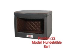 Exklusiv Hundebett Kofferraum Luxus DOGSTYLER®  EARL, schwarz, innen 35x50x37 cm