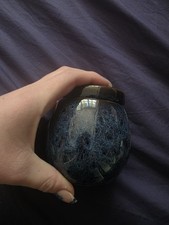 Vase Metallic Bronze Blau