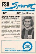 Fussball-Programmheft  75/76    Liga    FSV Frankfurt - SSV Reutlingen