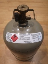 5 kg Gasflasche Propangasflasche Grau, Camping,  Gasgrill, Gasfüllung 3 kg