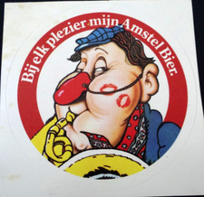 Werbe-Aufkleber Amstel Bier