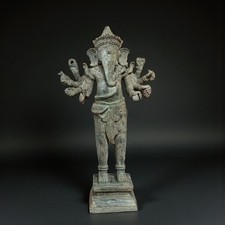 Ganesha bronze statue khmer - bronze,