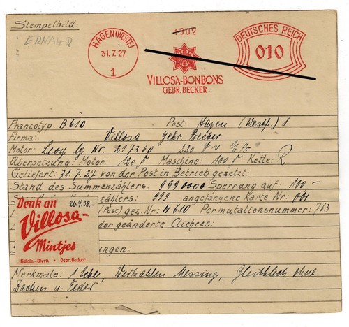 Hagen 1927 villosa bonbons - hagen,