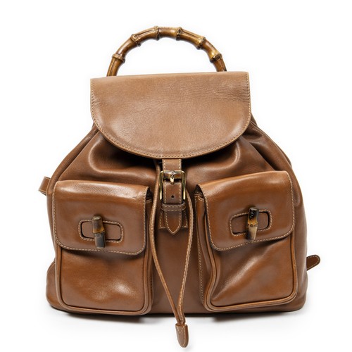 Gucci large bamboo backpack - gucci,