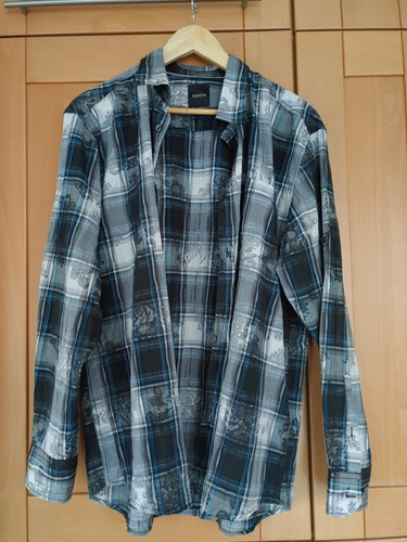 Hochwertiges hemd blau grau - hochwertiges, blau/grau