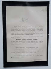 LEGRIS Vigreux FAIRE PART Bisson BALEDENT Horde FRETIGNY BRUNEL Mertz 1884