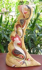 Außergewöhnliche XL"Keramikvase"aus Südeuropa"versch.Struckturen"Handmade